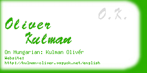 oliver kulman business card